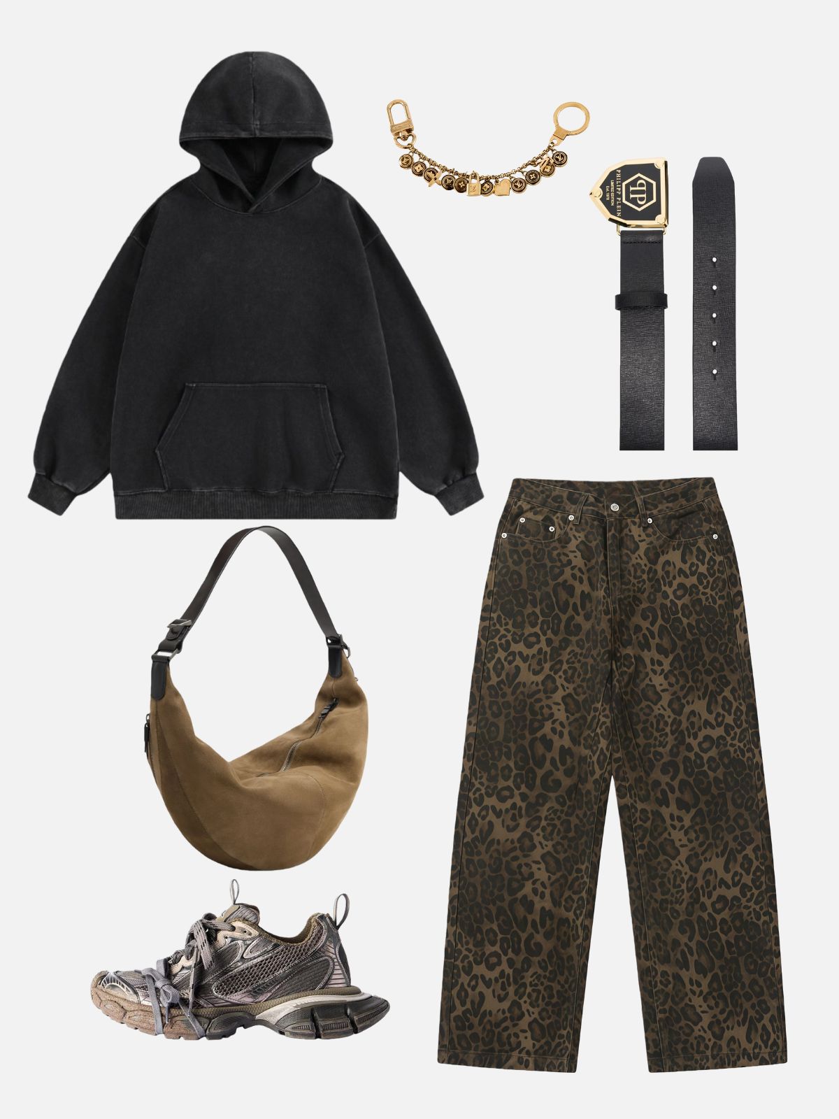 Haaura Leopard Print Jeans