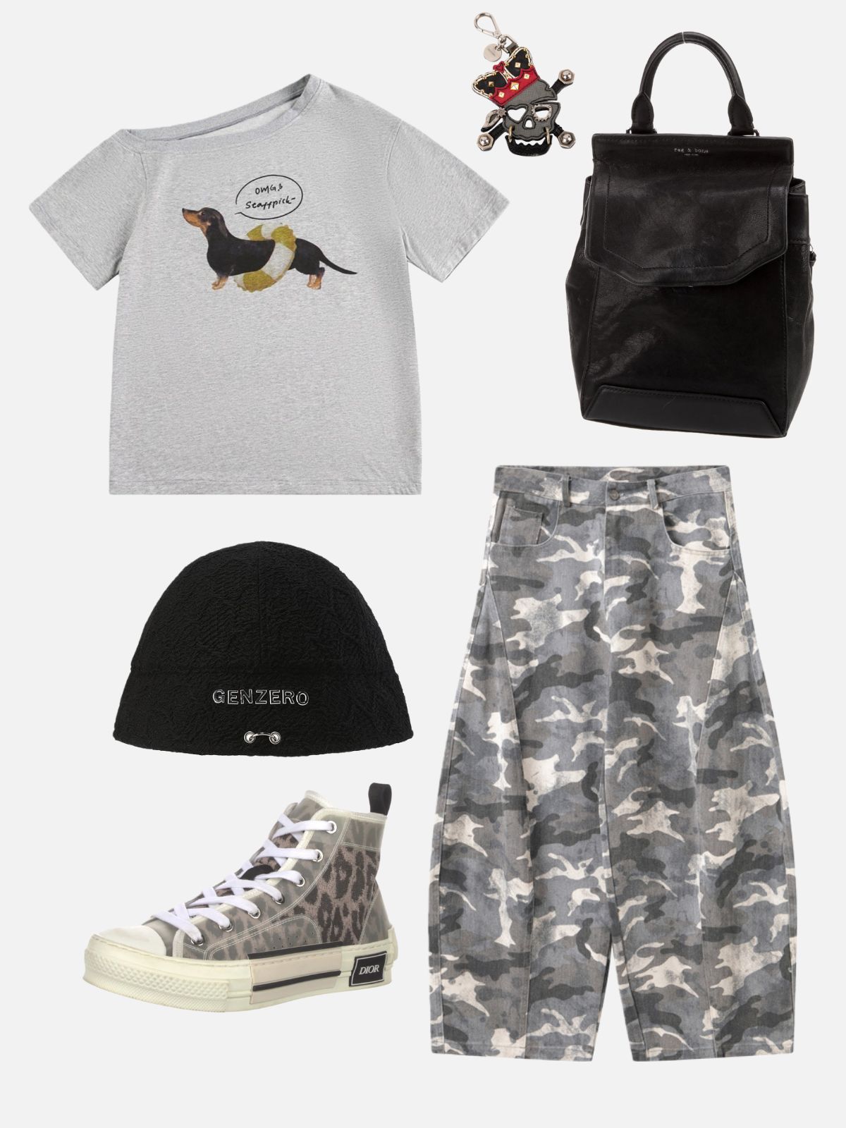 Haaura Camo Super Baaggy Barrel Pants