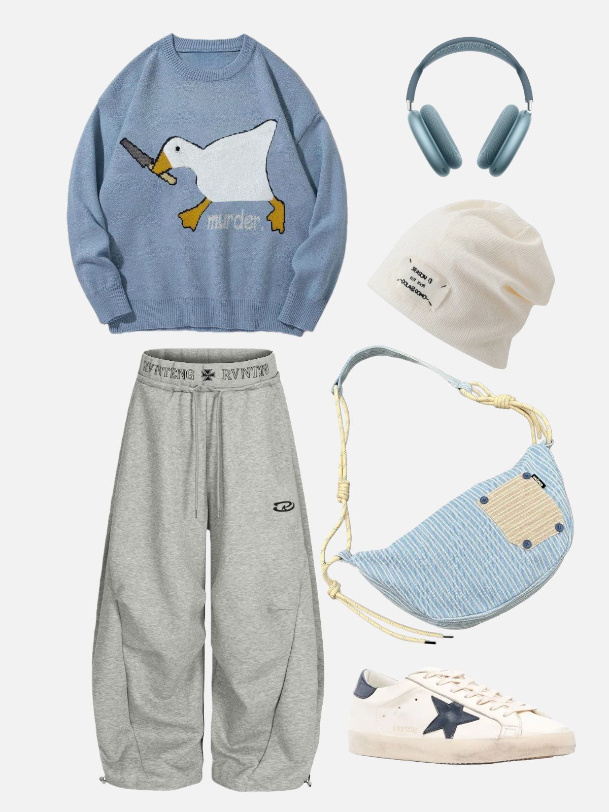 Haaura Murder Goose Graphic Knit Sweater