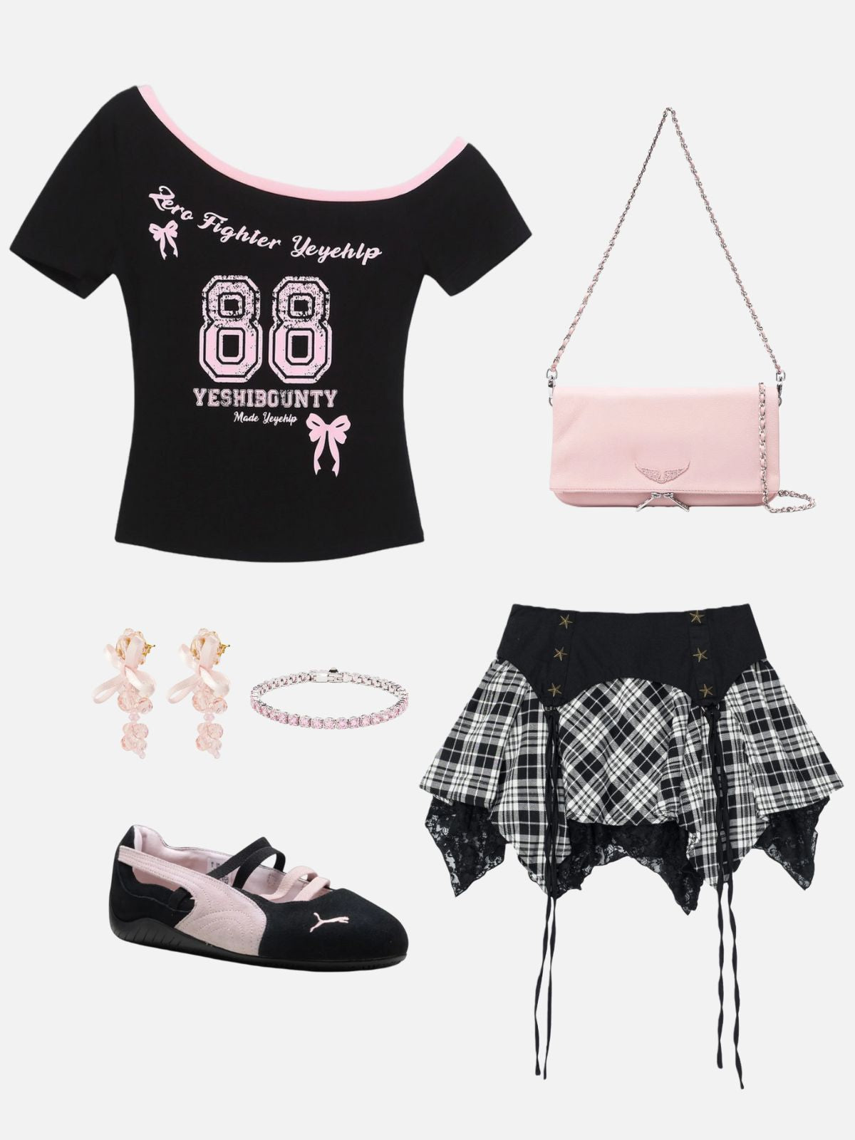 Haaura "88" Off-The-Shoulder Tee