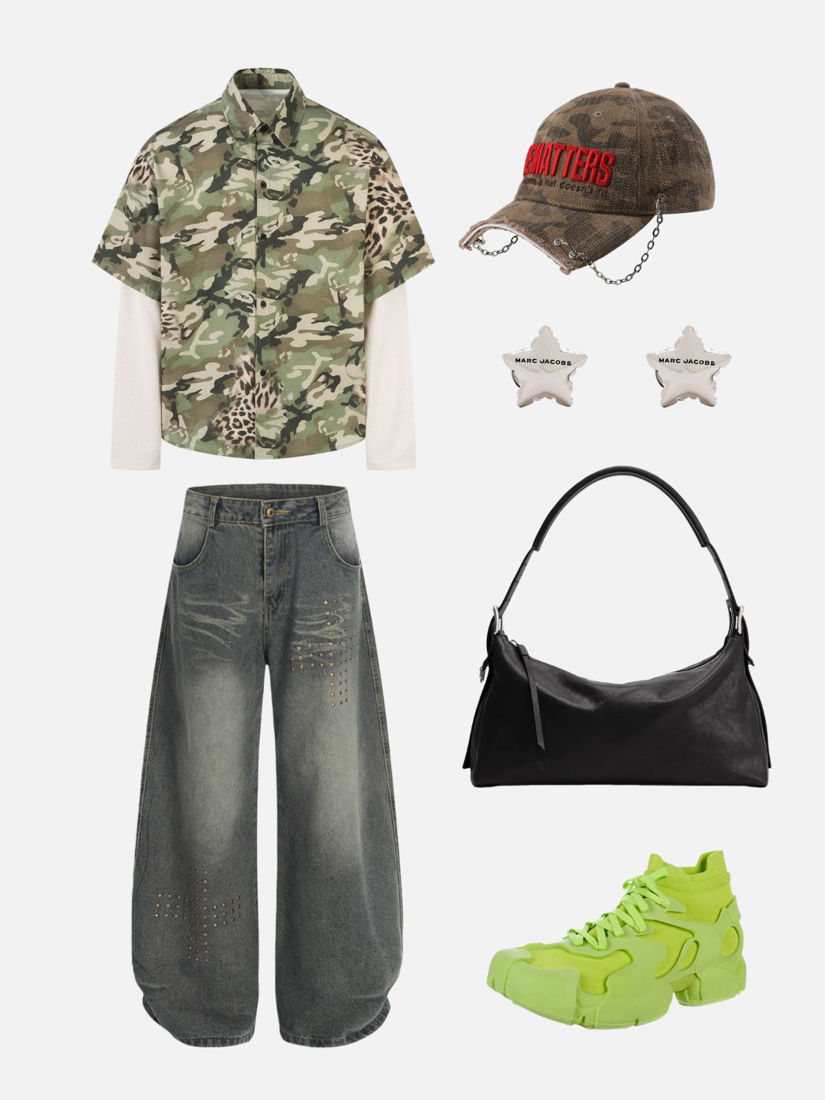 Haaura CAMO Leopard Layered Long Sleeve Shirt