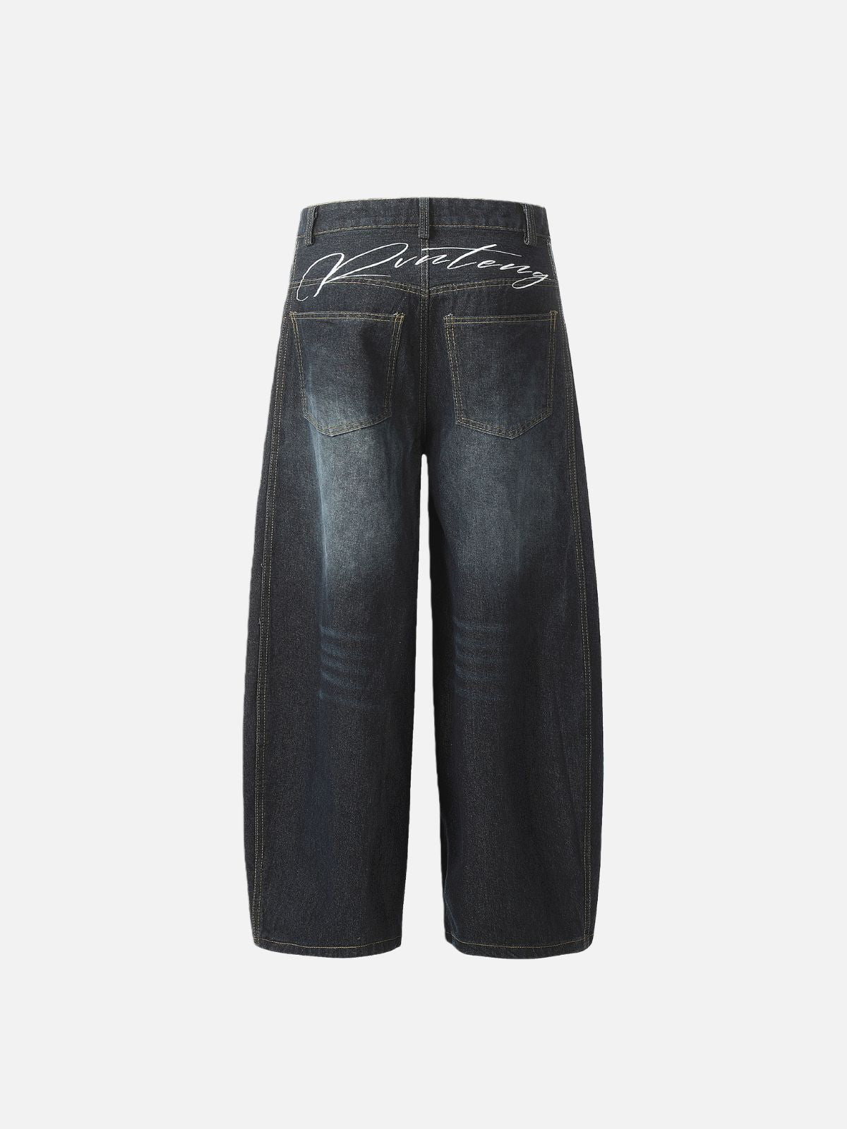 Haaura Panel Wide-Leg Baggy Jeans