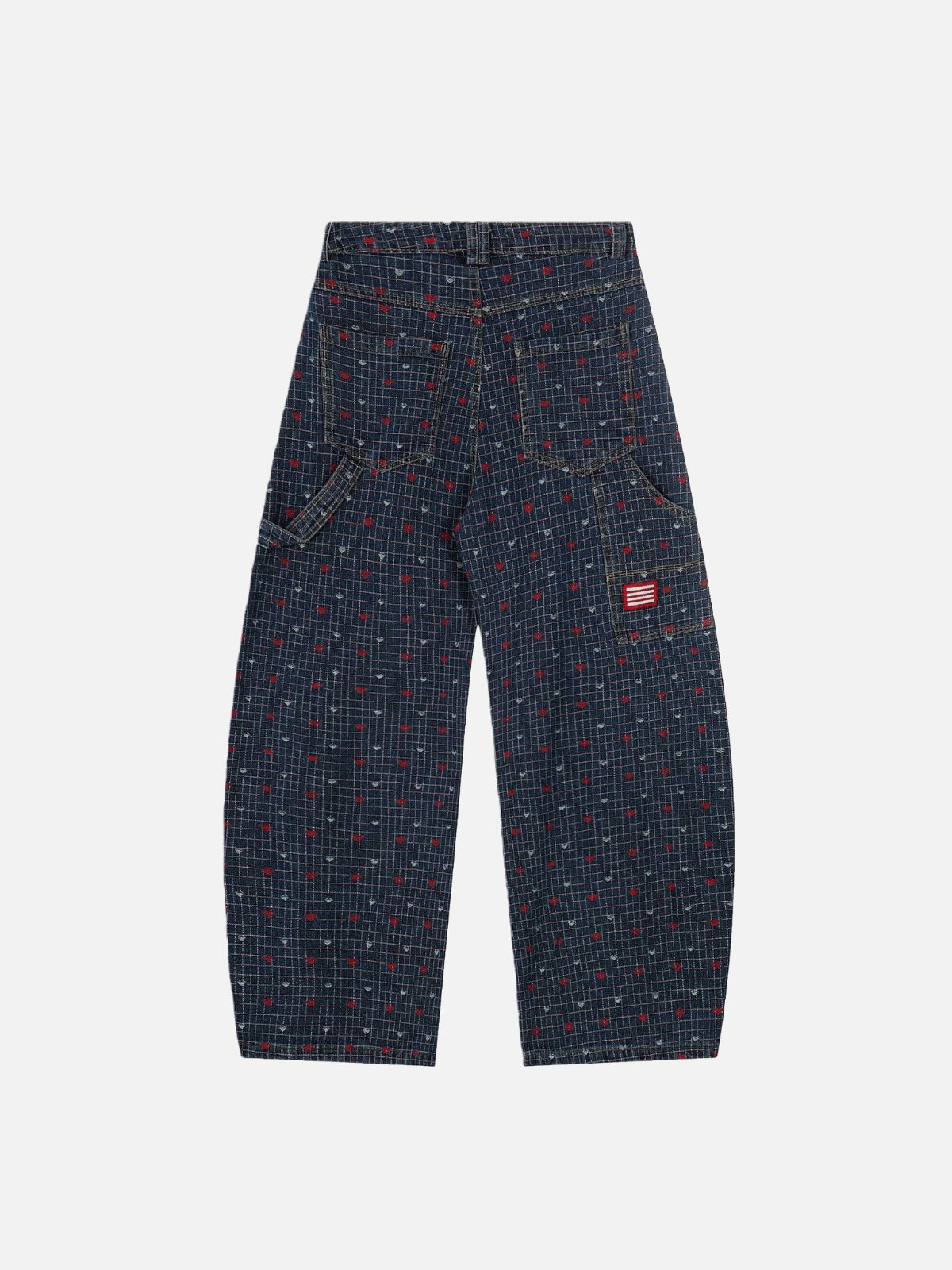 Haaura Heart Polka Dot Baaggy Barrel Jeans