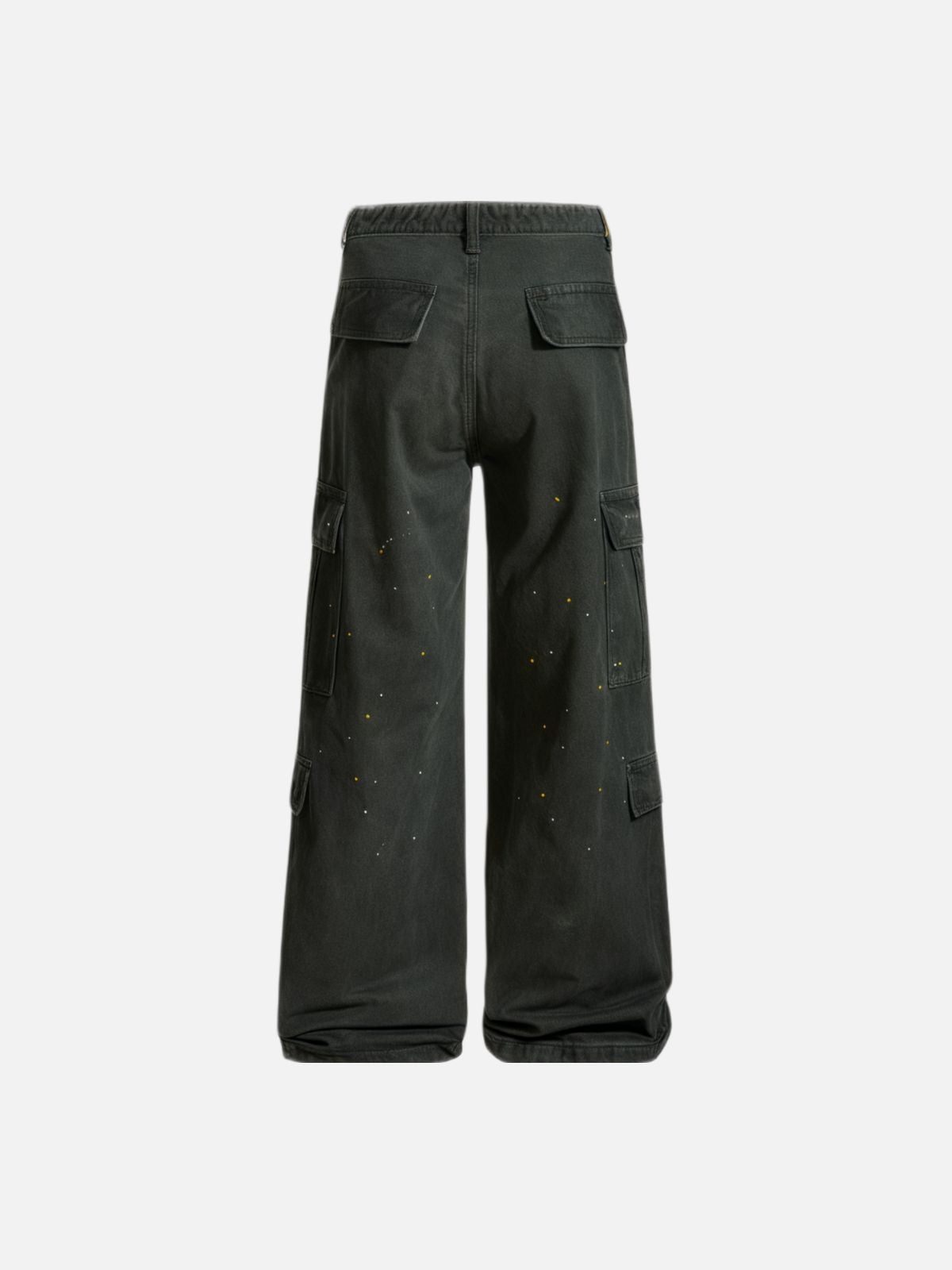 Haaura Black Splatter Cargo Baggy Pants