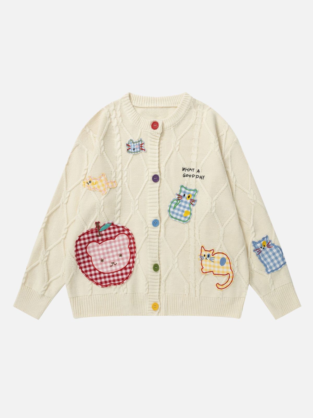 Haaura Good Day Animal Patch Cardigan