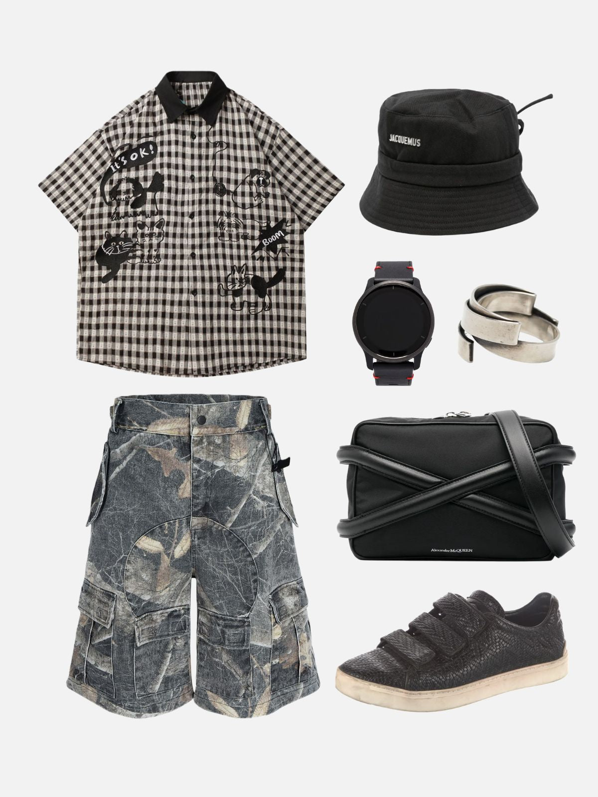 Haaura Shorts mit mehreren Taschen und Camouflage-Motiv
