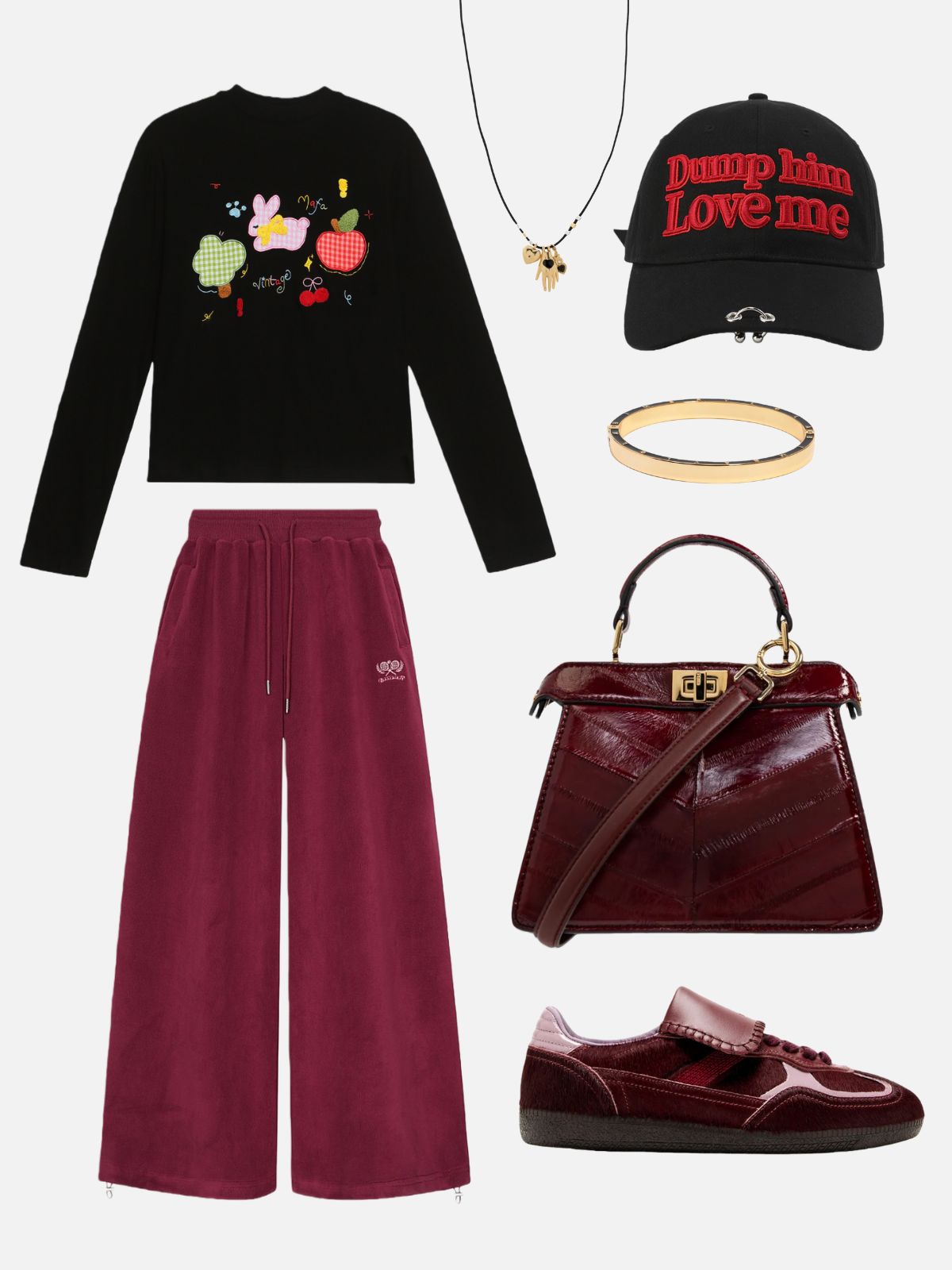 Haaura Drawstring Ring Super Baggy Pants