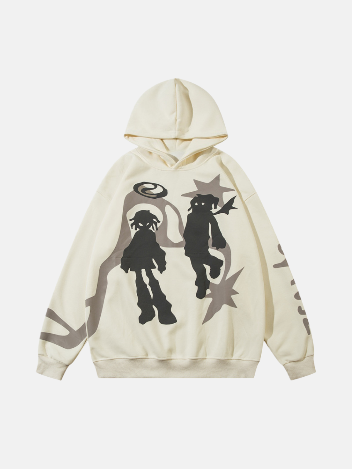 Haaura Cartoon Character Foam Graphic Hoodie