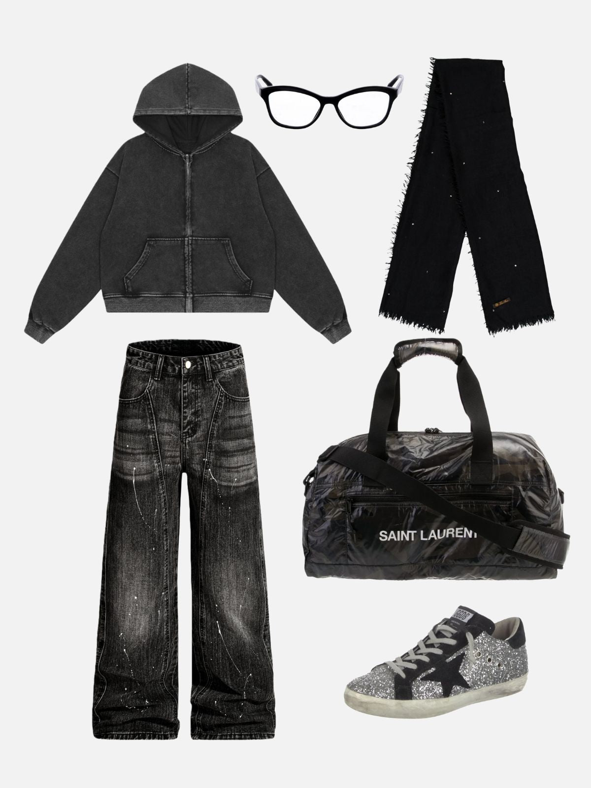 Haaura Cropped Solid Zip Up Hoodie