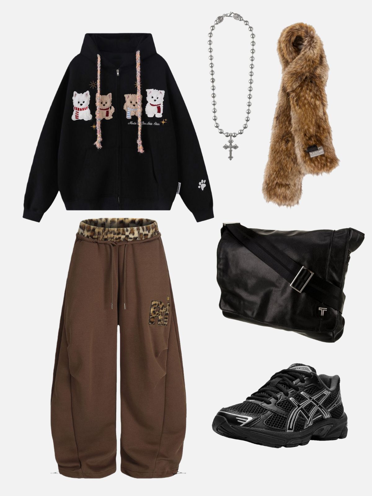Haaura Multi-Puppy Scarf & Star Hoodie