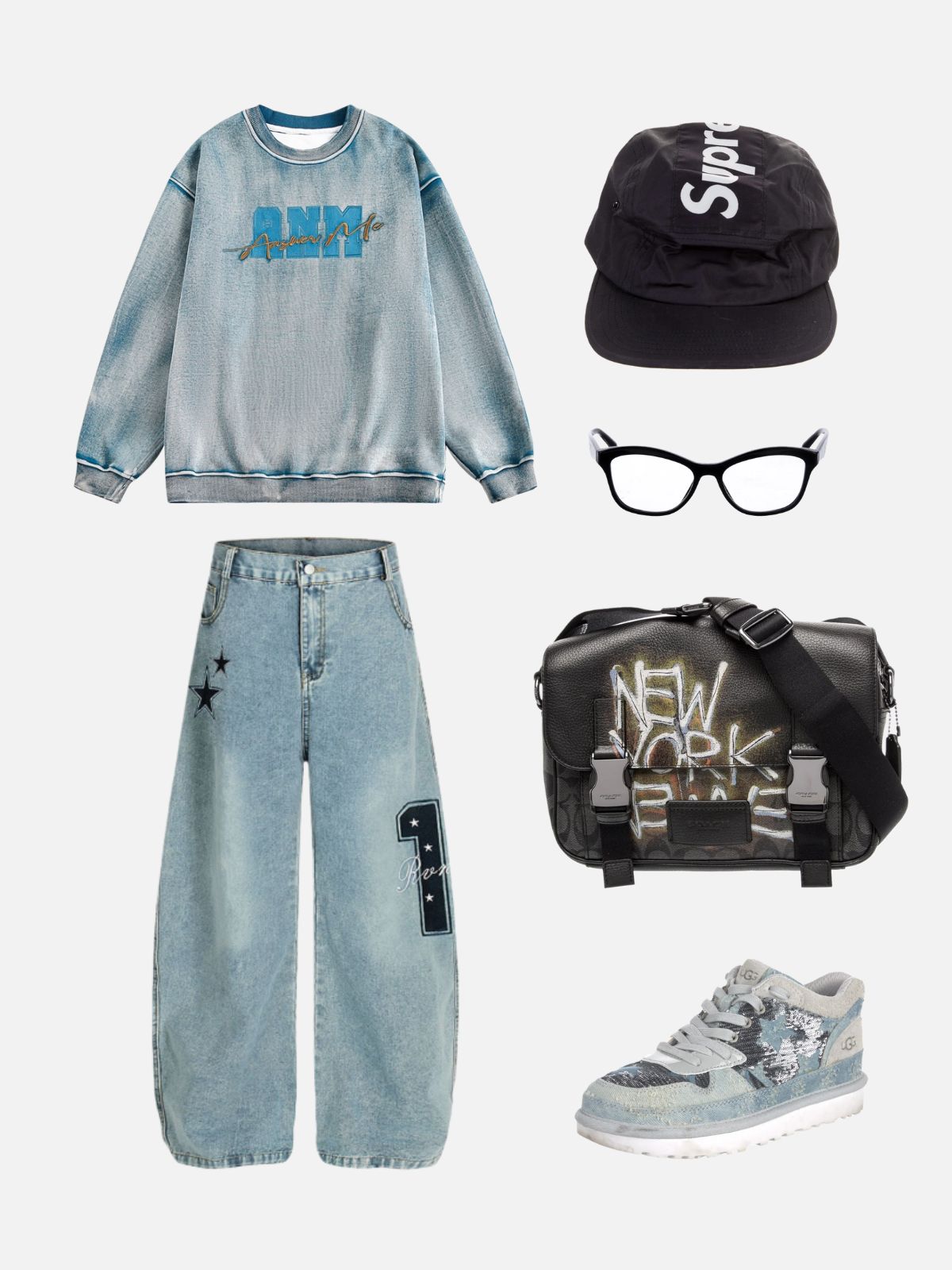 Haaura “ANM” Embroidered Sweatshirt