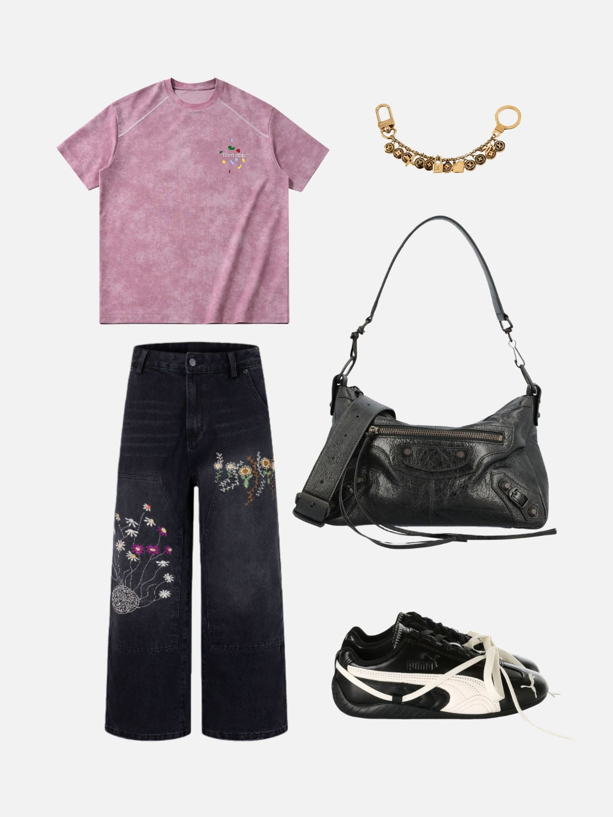 Haaura Don‘t Stop Rainbow Print Tee