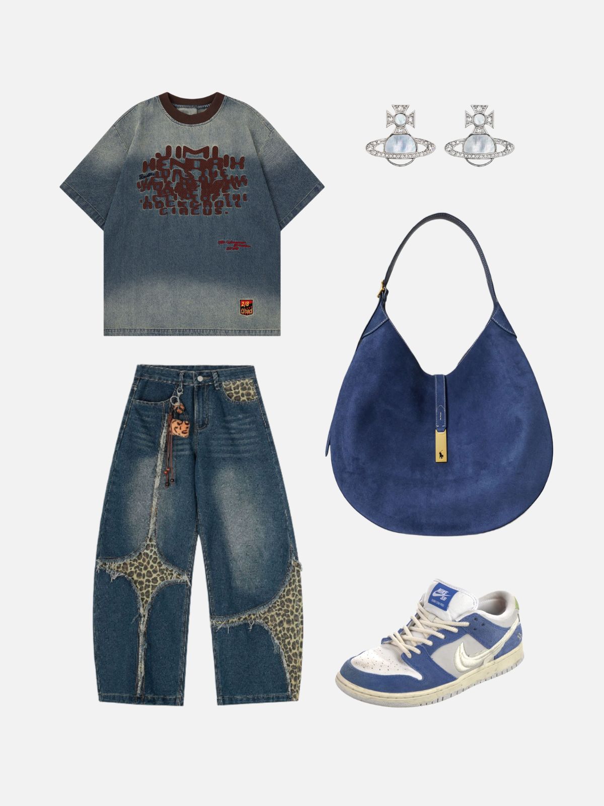 Haaura Vintage Washed Denim Tee