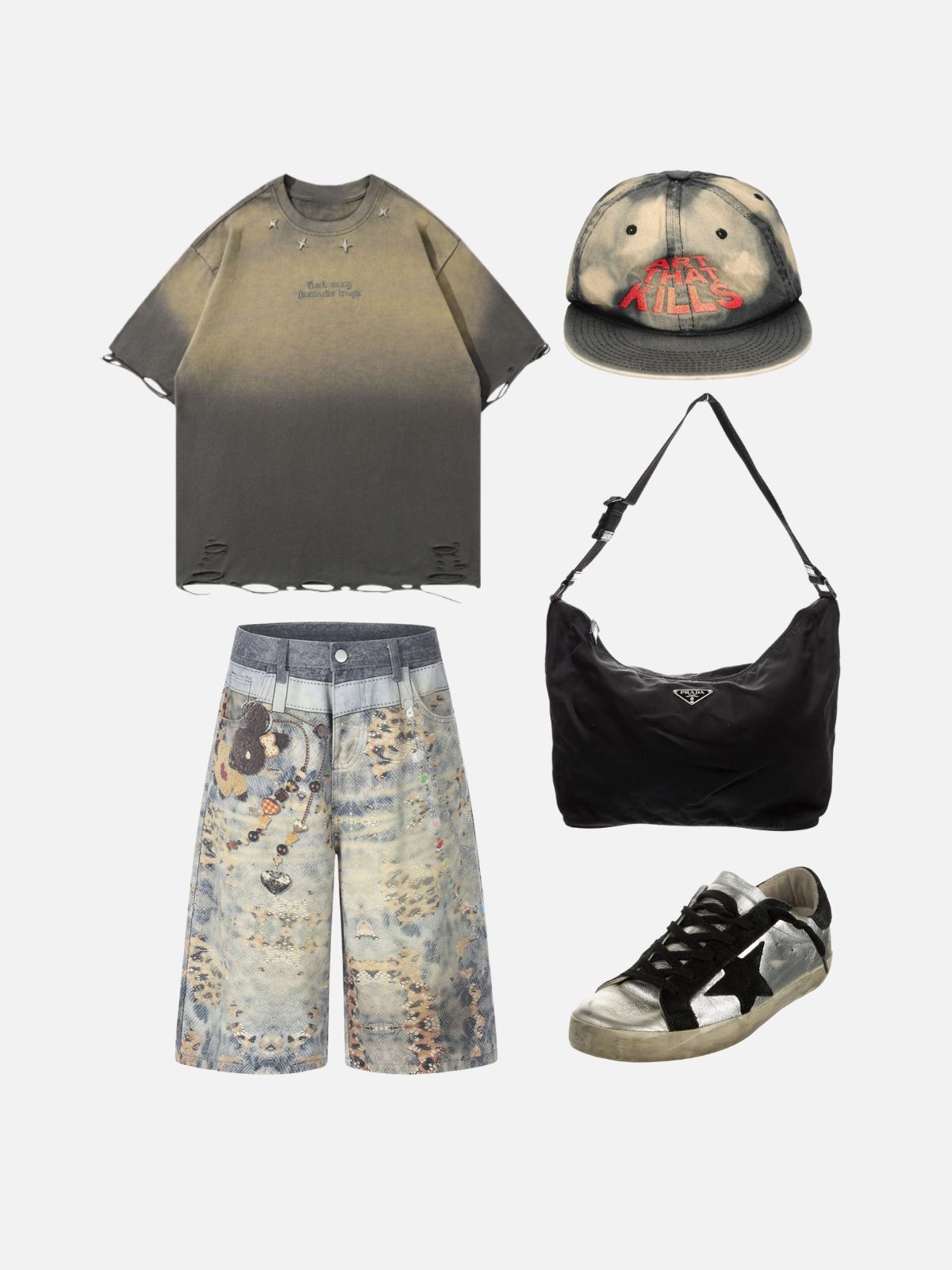Haaura Leopard Graphic Jorts