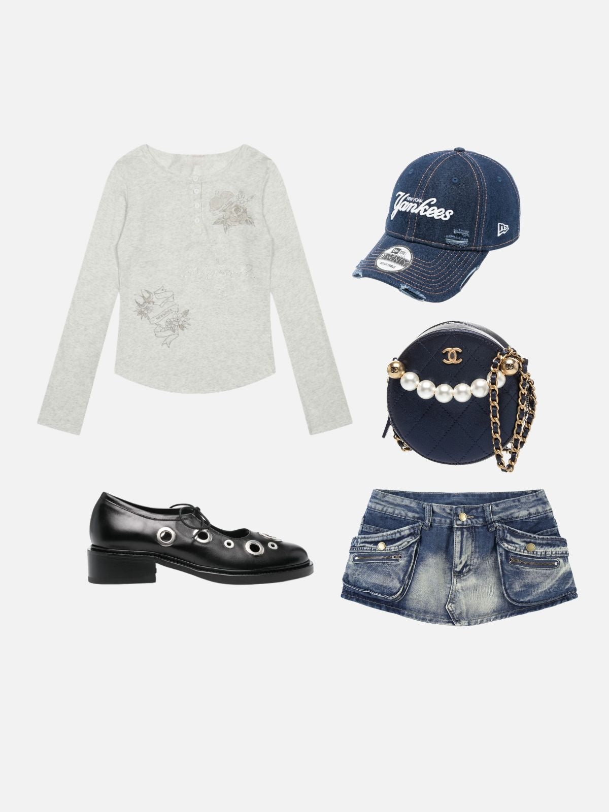 Haaura Pocket Denim Mini Skirt