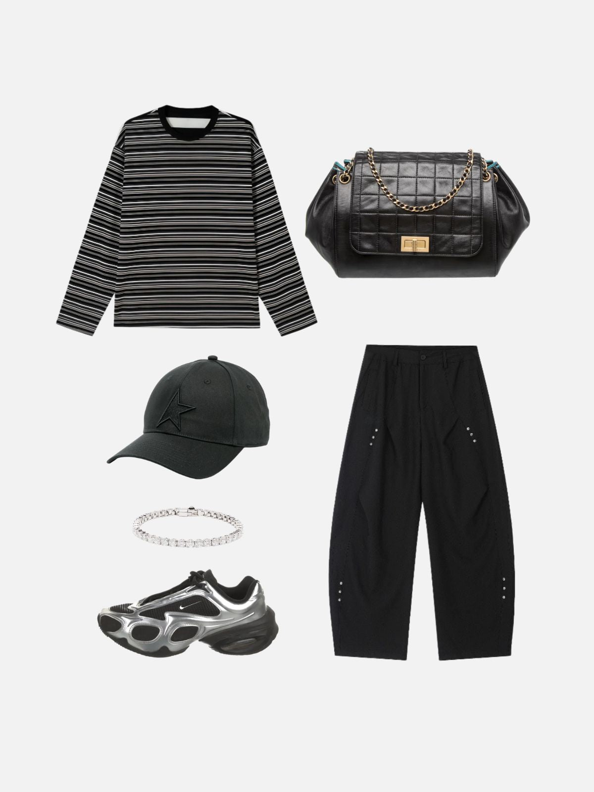 Haaura Wrinkle Super Baaggy Pants