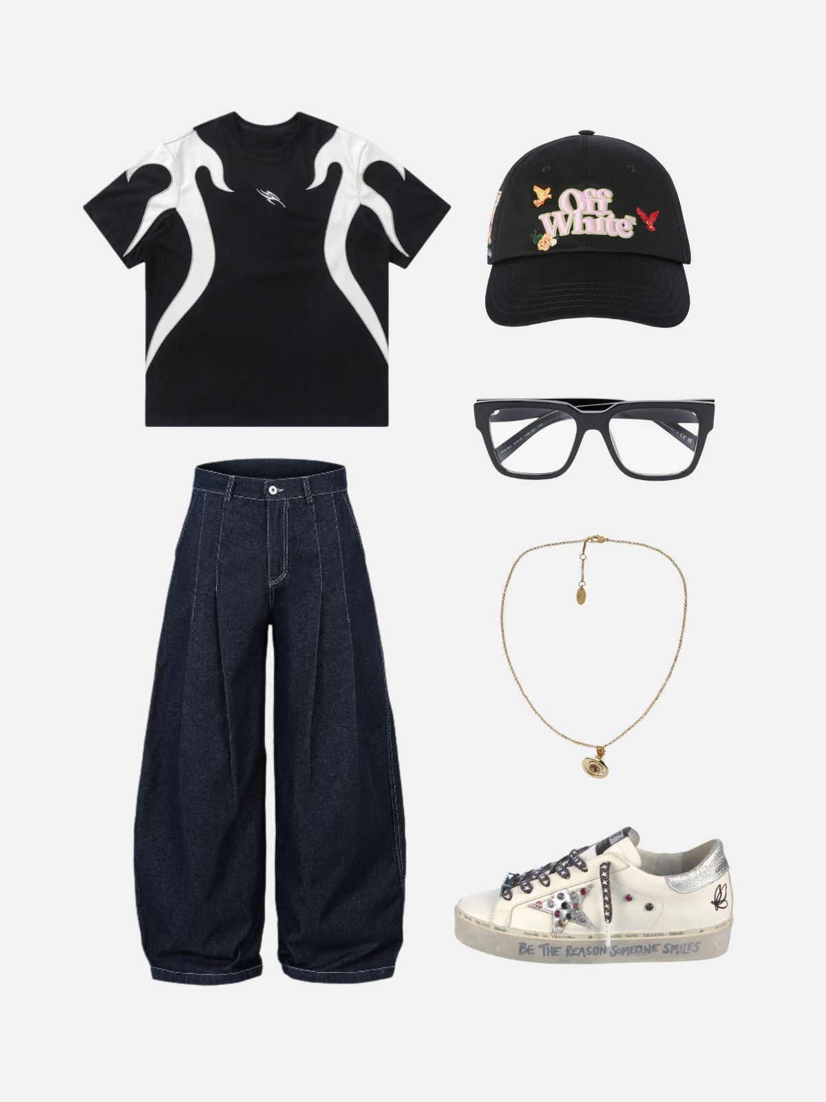 Haaraura Flame Patchwork Tee