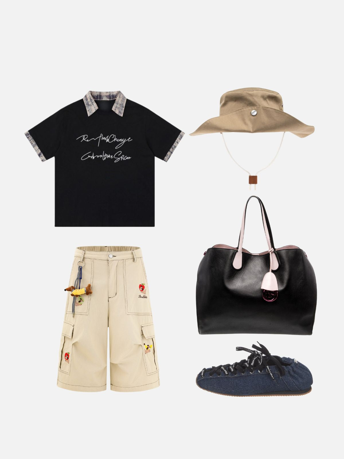 Haaura Utility Pocket Embroidered Jorts