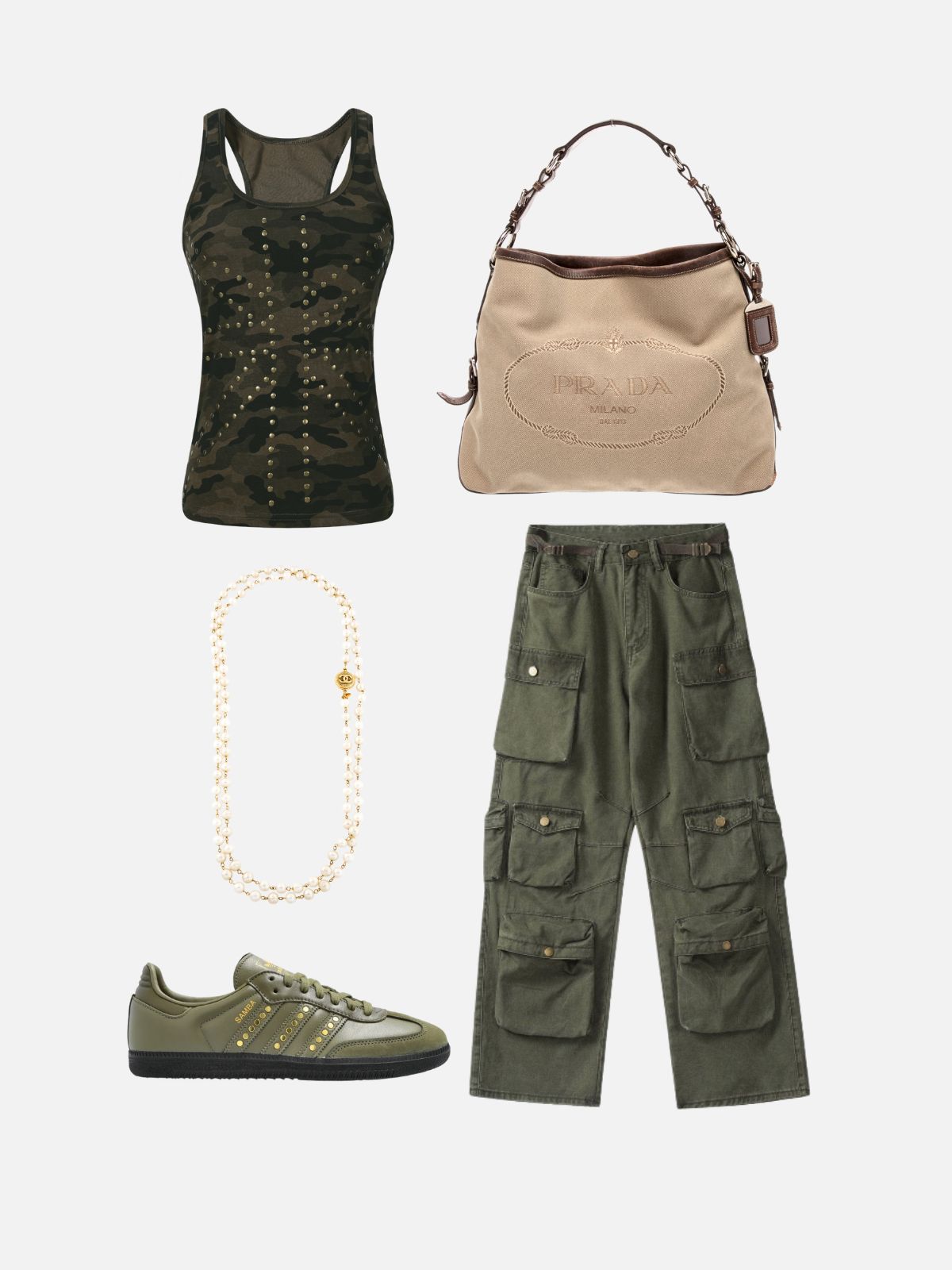 Haaura CAMO Studded Tank Top