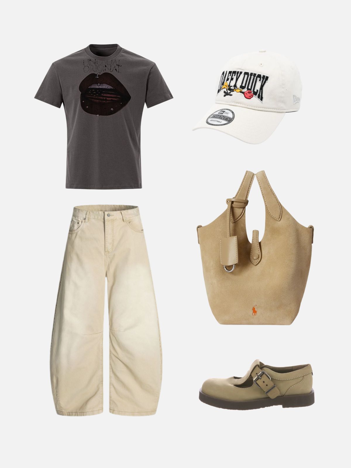 Haaura Distressed American Flag Lips Graphic Tee