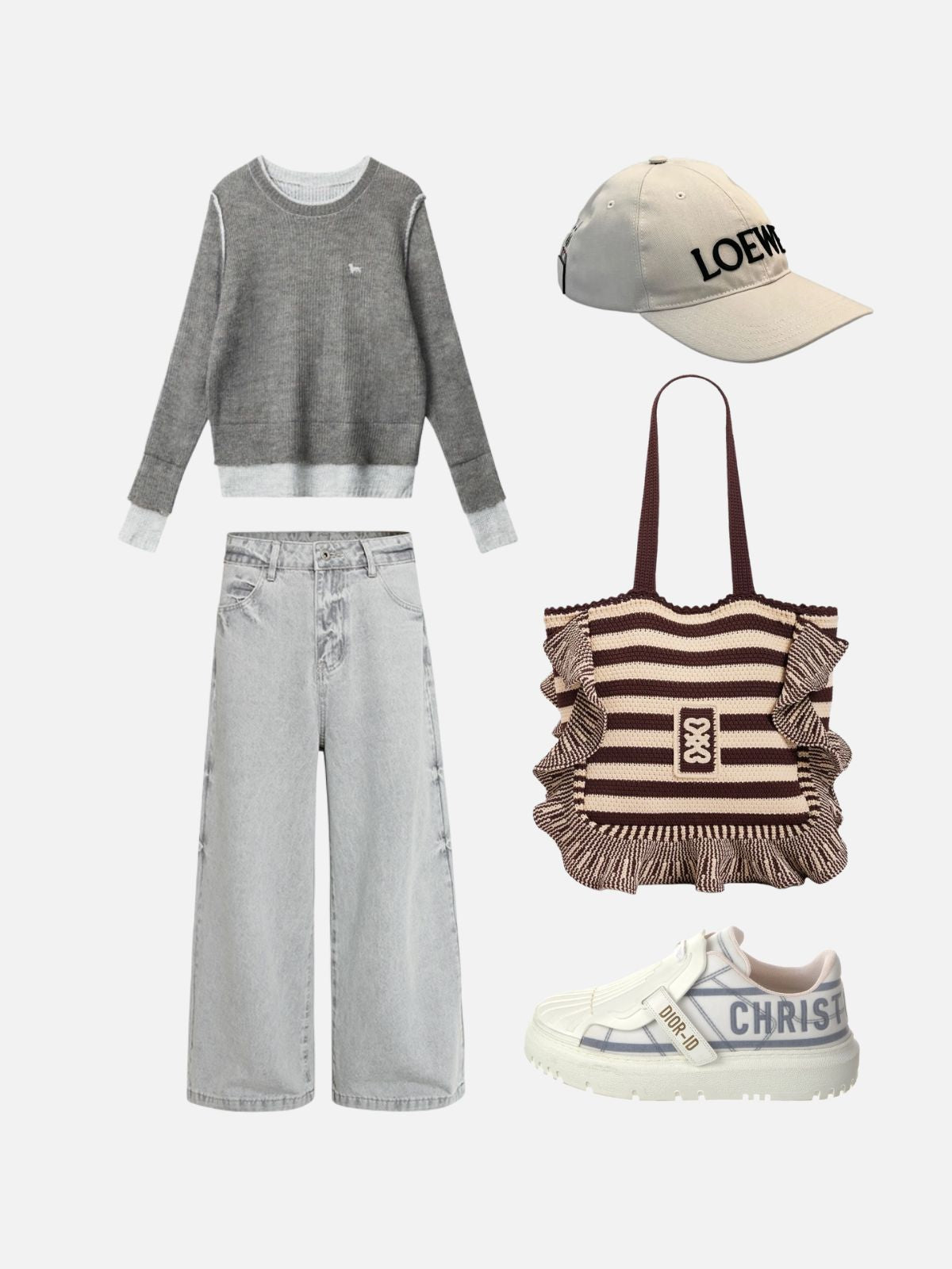 Haaura Washed Baggy Jeans
