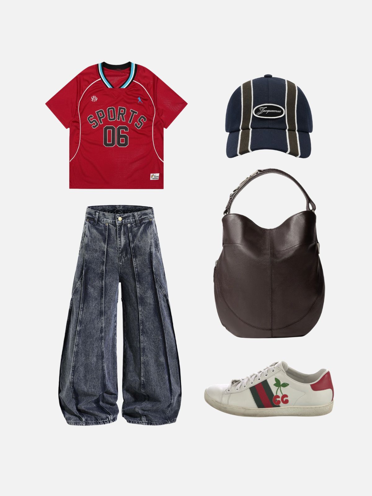 Haaura Pleated Baggy Barrel Jeans