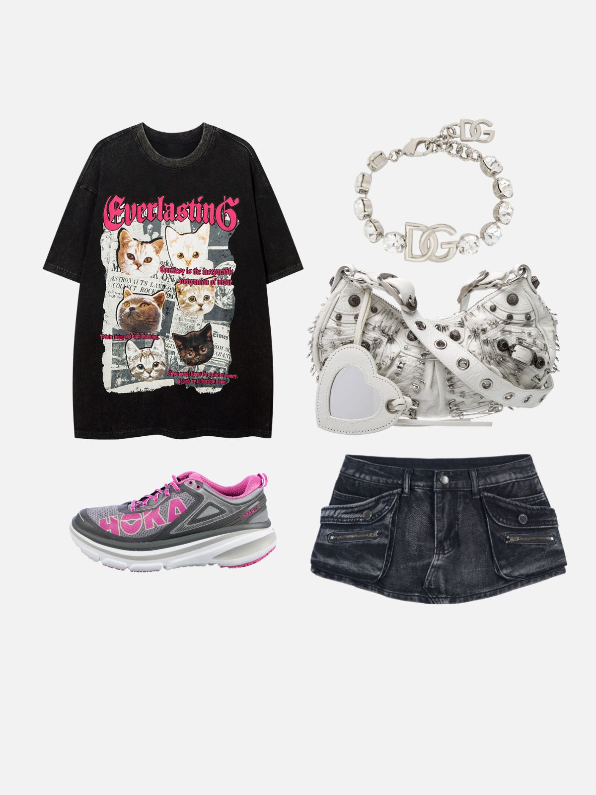 Haaura Everlasting Cat Print Tee
