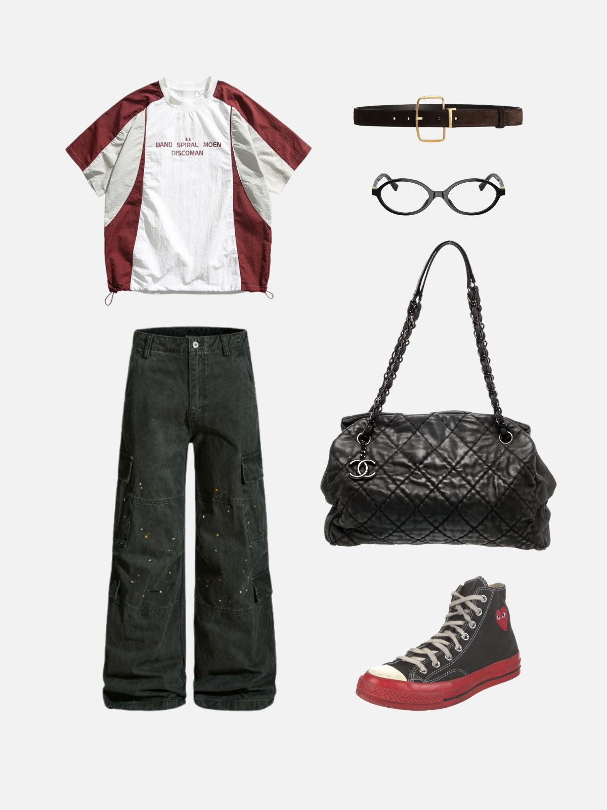 Haaura Color Block Drawstring Hem Tee