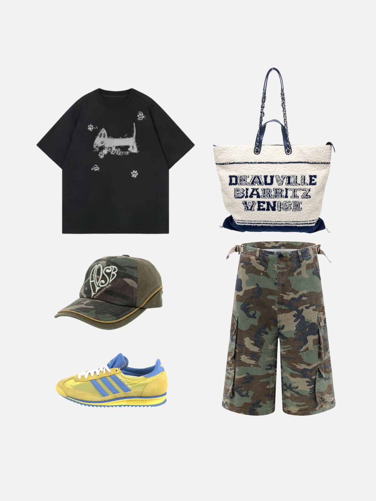 Haaura Baggy Multi-Pocket Camo Cargo Shorts