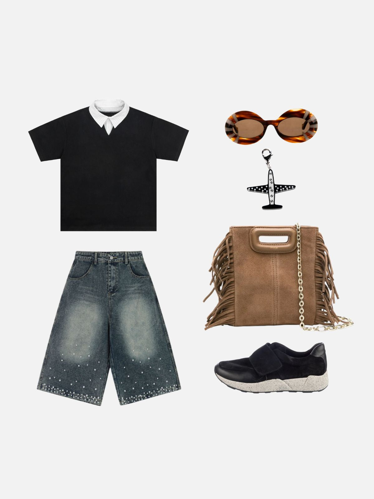 Haaura Layered Collar Tee
