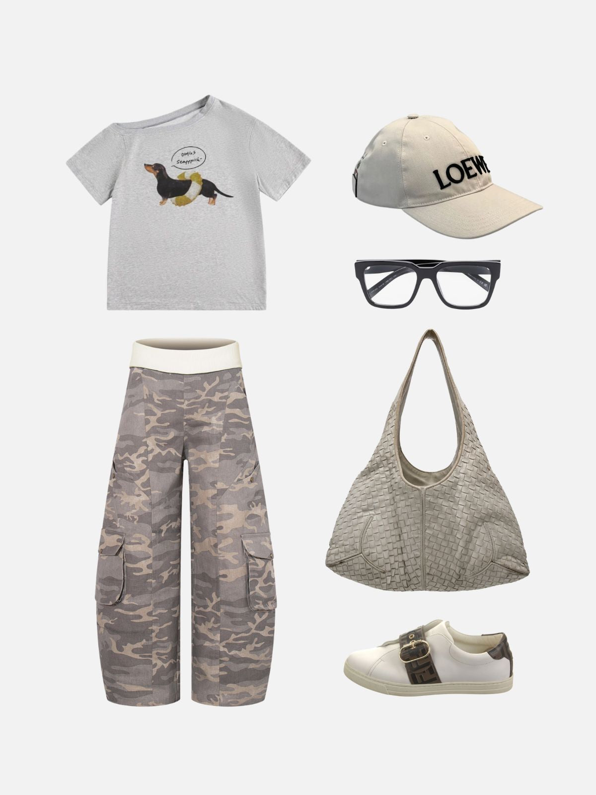 Haaura Camo Baggy Barrel Pants