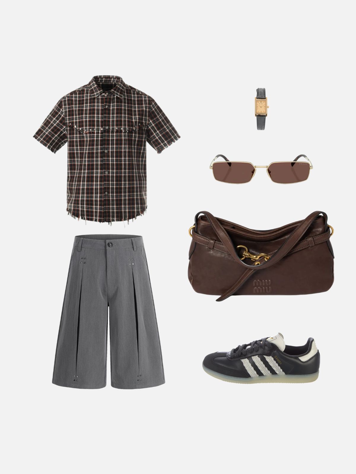 Haaura Pleated Longline Shorts