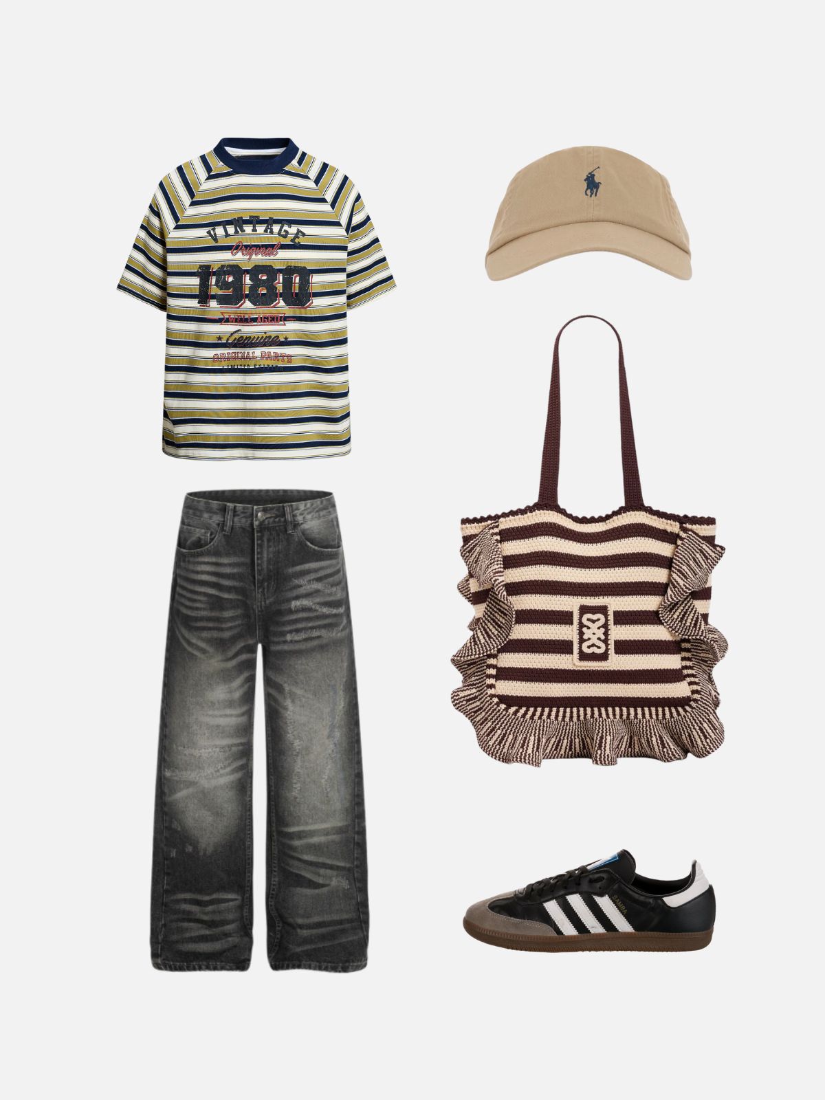 Haaura 1980 Striped Vintage Tee