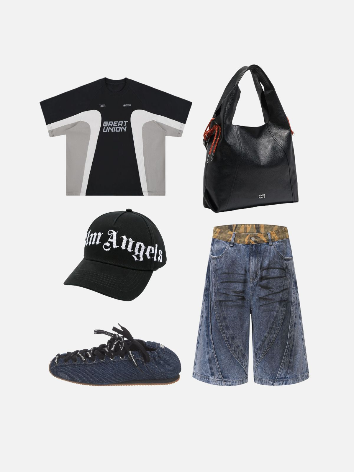 Haaura Vintage Washed Camouflage Baggy Jorts