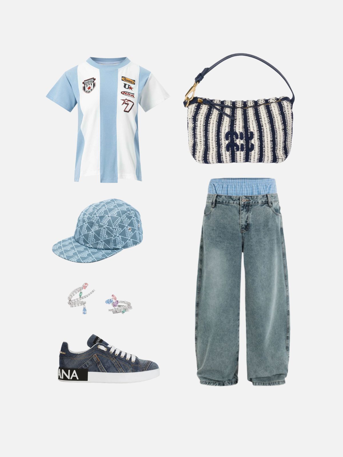 Haaura Retro Color Block Soccer Jersey