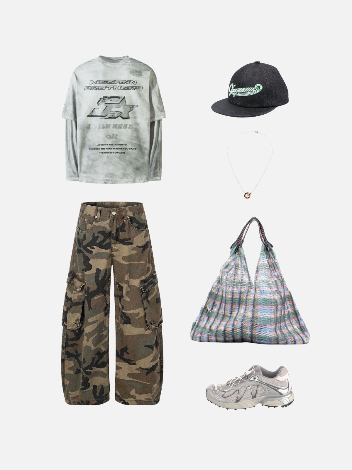 Haaura Baggy Camouflage Cargo Pants