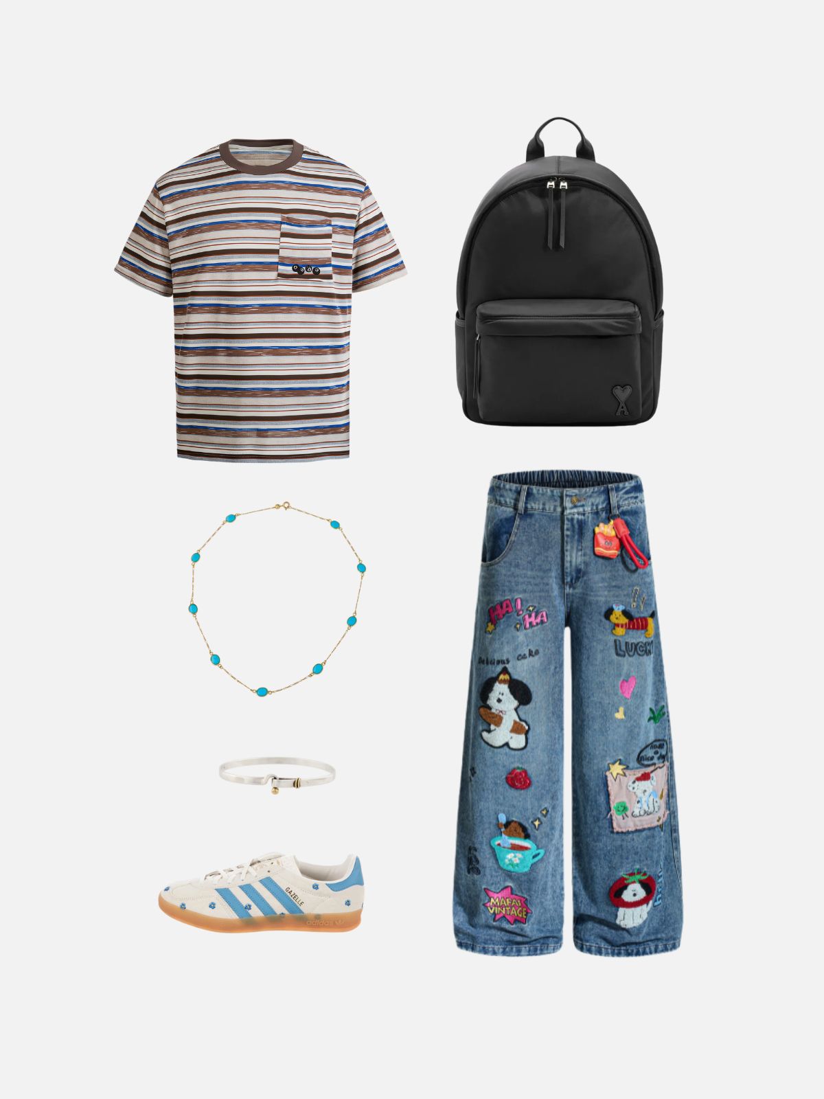 Haaura Striped Pocket Tee