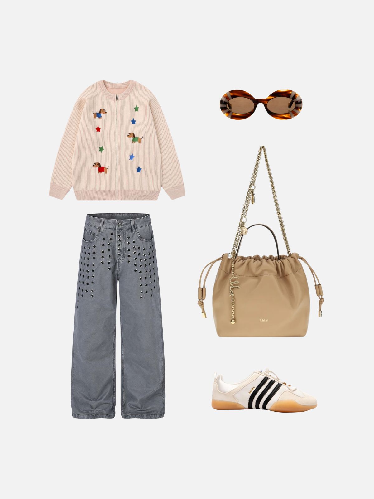 Haaura Eyelet Jeans