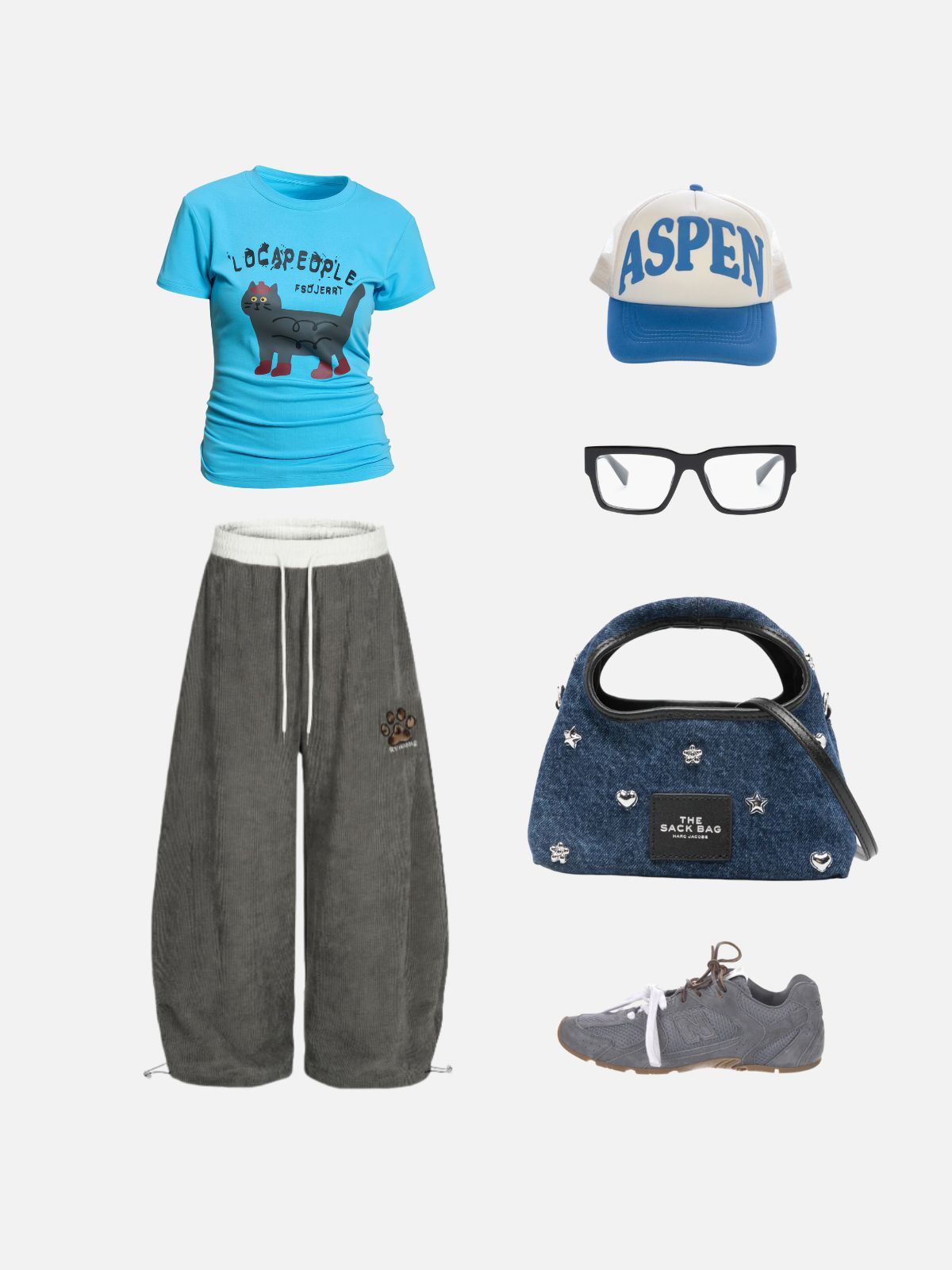 Haaura Cat Graphic Ruched Tee