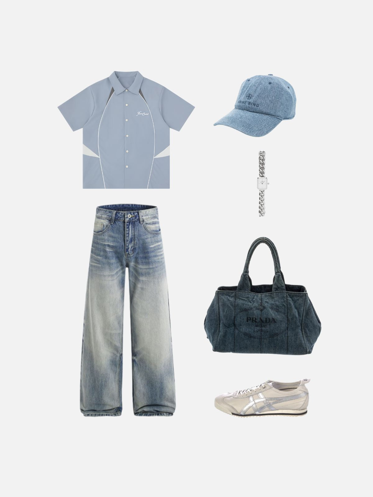 Haaura Spliced Contrast Panel Shirt