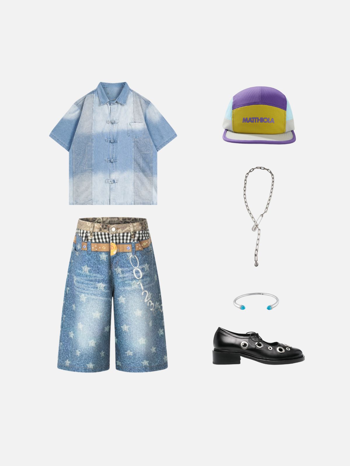 Color Block Mesh Cap