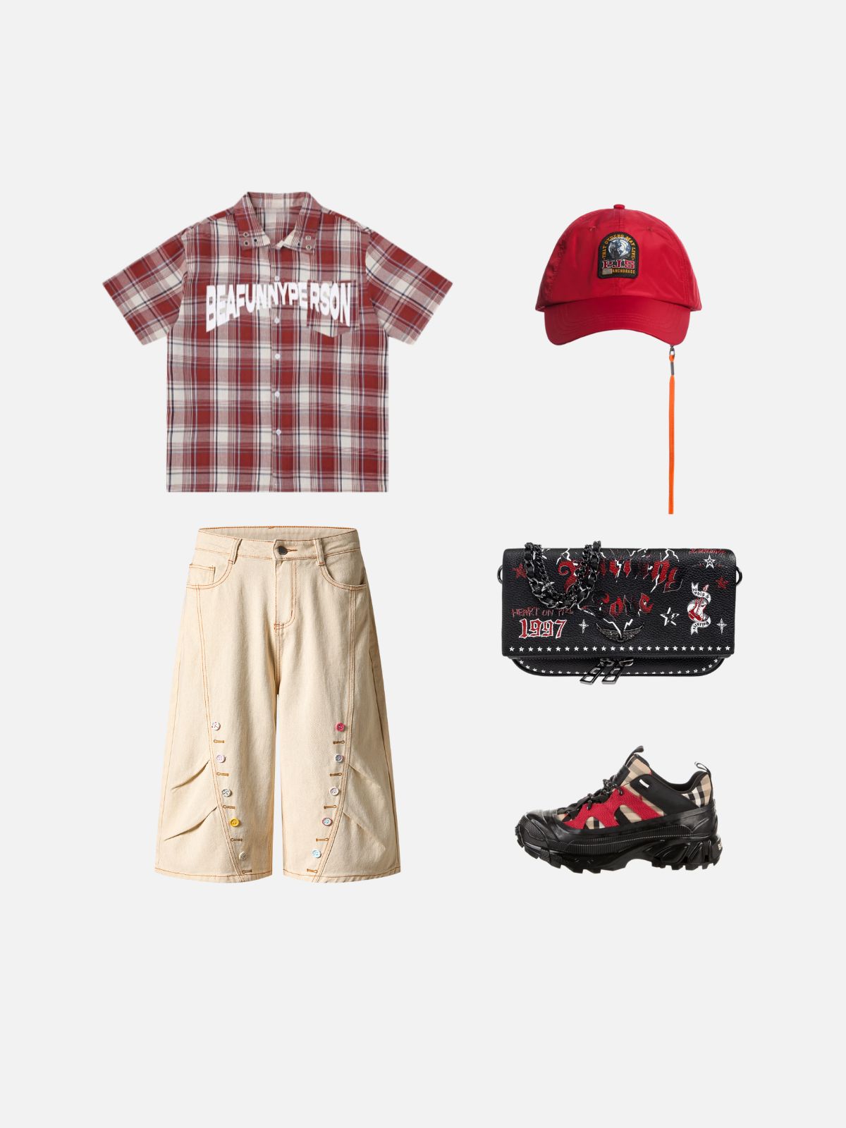Haaura High-Waisted Dopamine Button Jorts