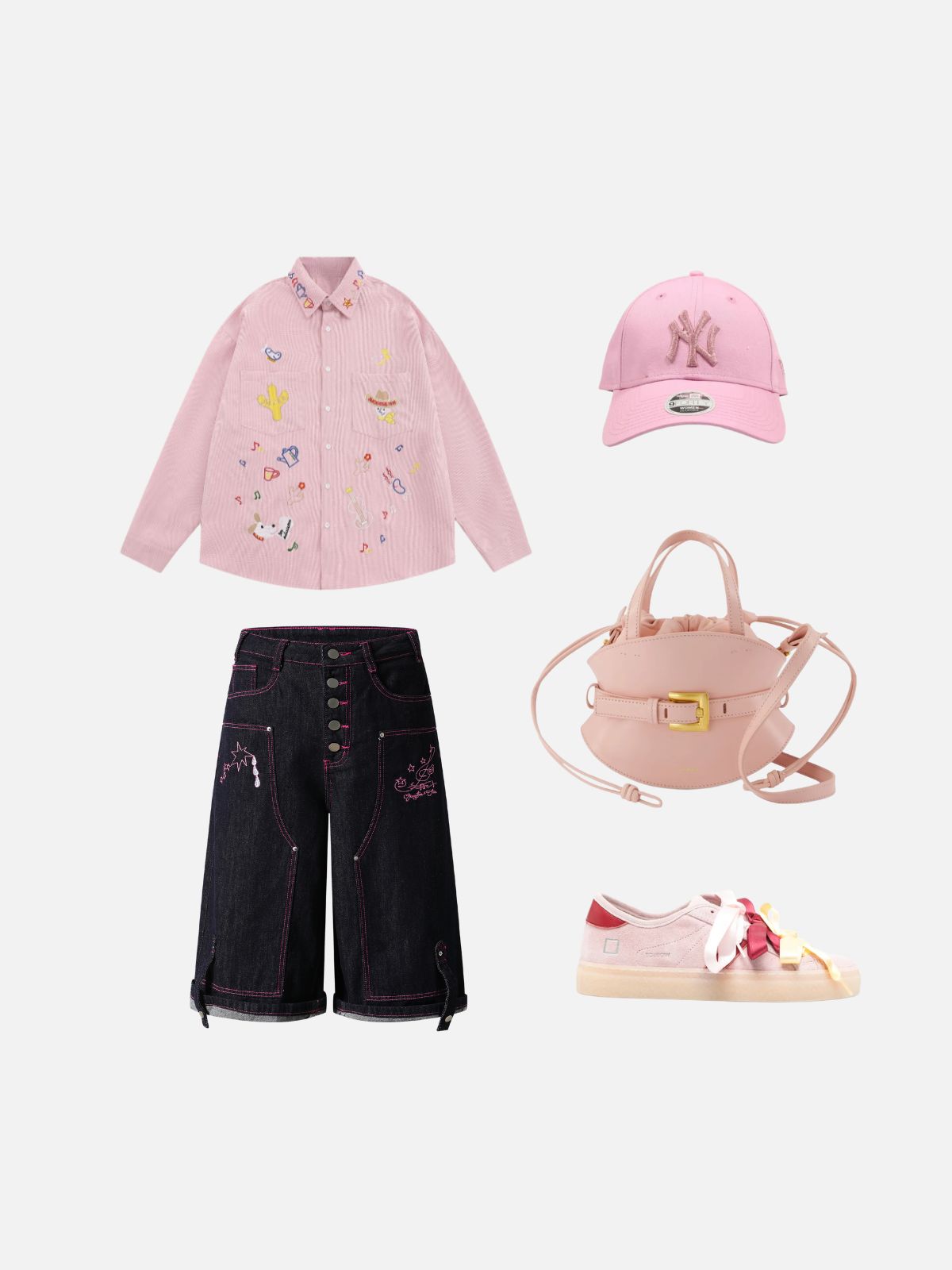 Haaura Baggy Wash Star Jorts