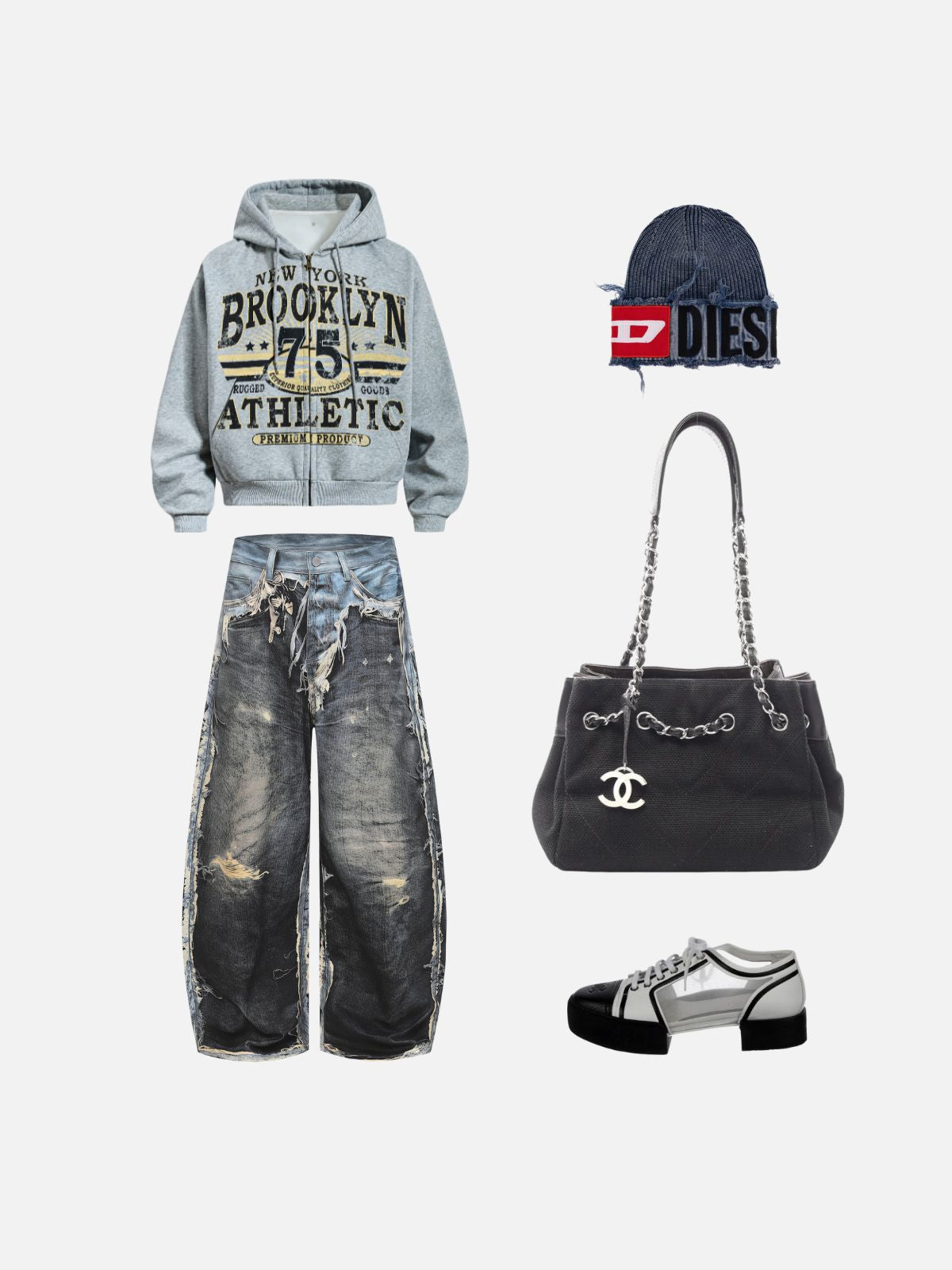 Haaura Baggy Distressed Jeans