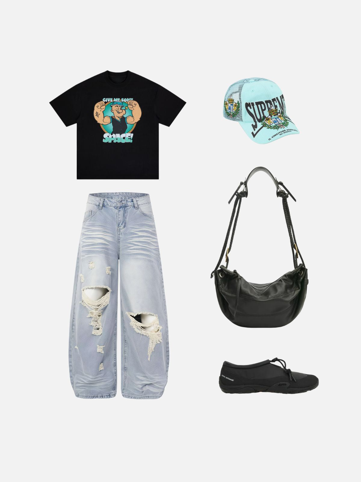 Haaura Baggy Distressed Jeans