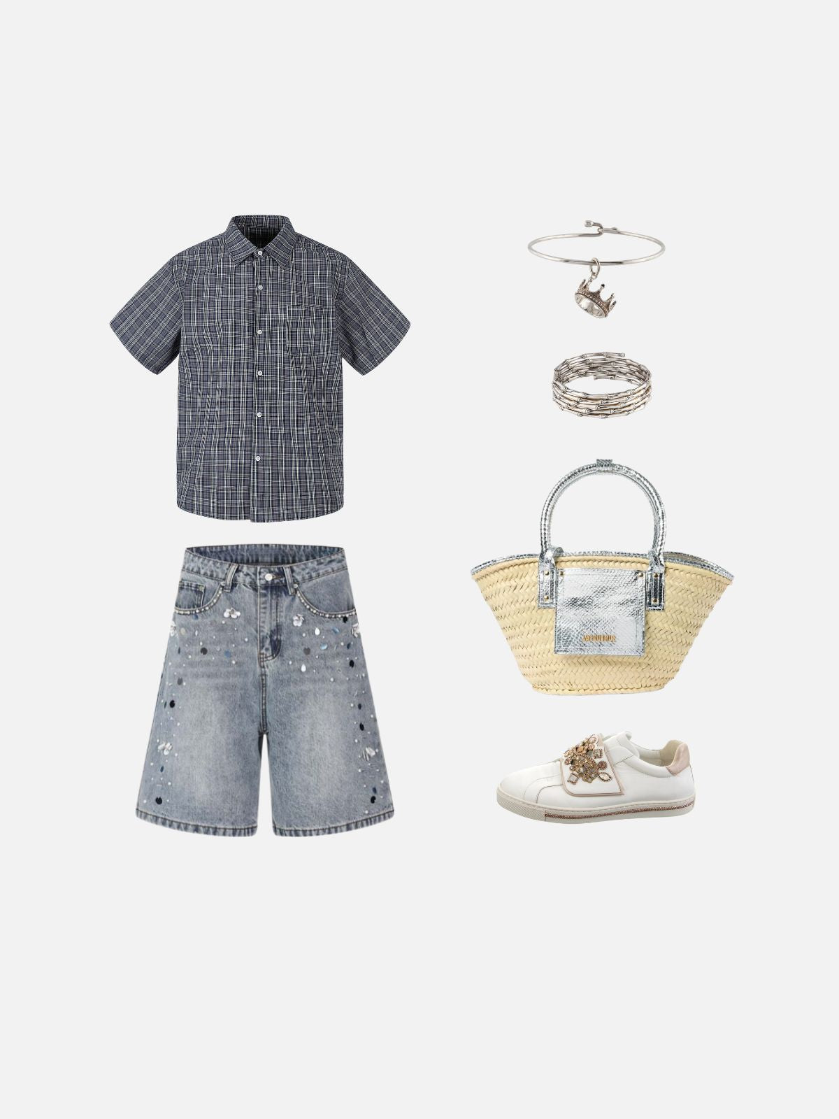 Haaura Boxy Vintage Plaid Shirt