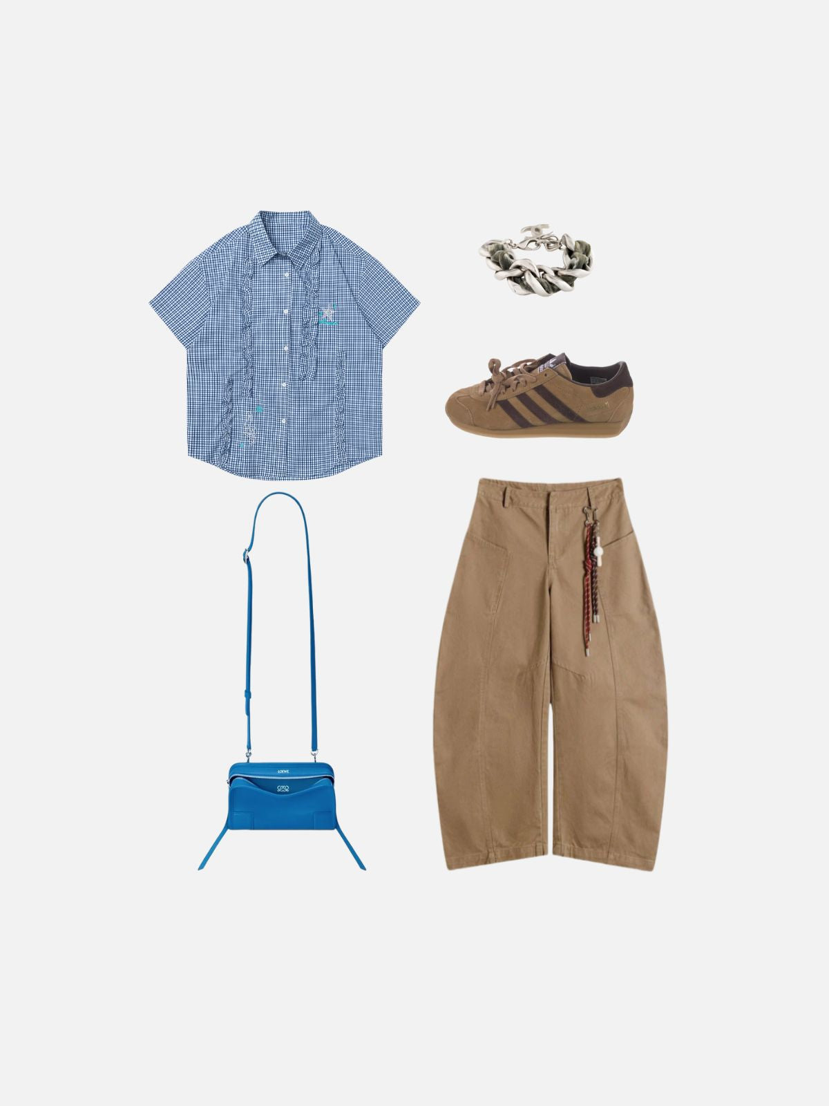 Haaura Gingham Embroidery Shirt