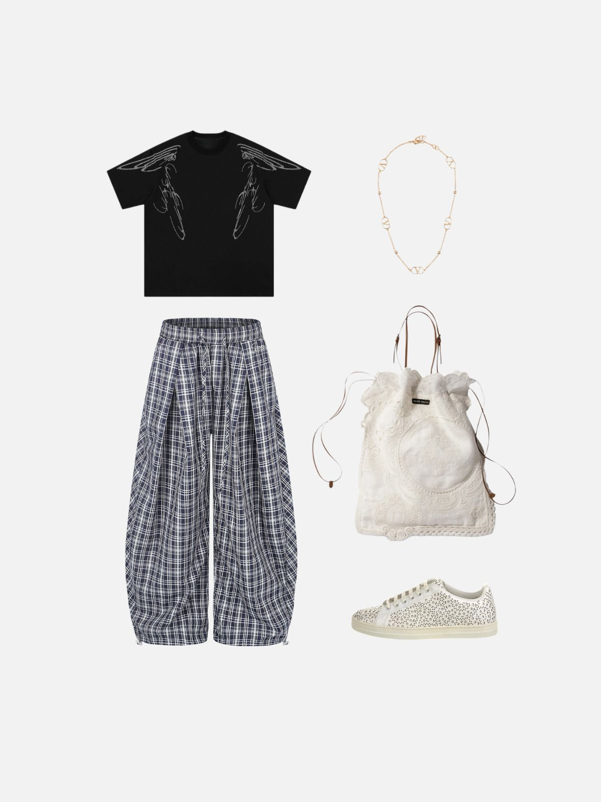 Haaura Baggy Vintage Plaid Pants