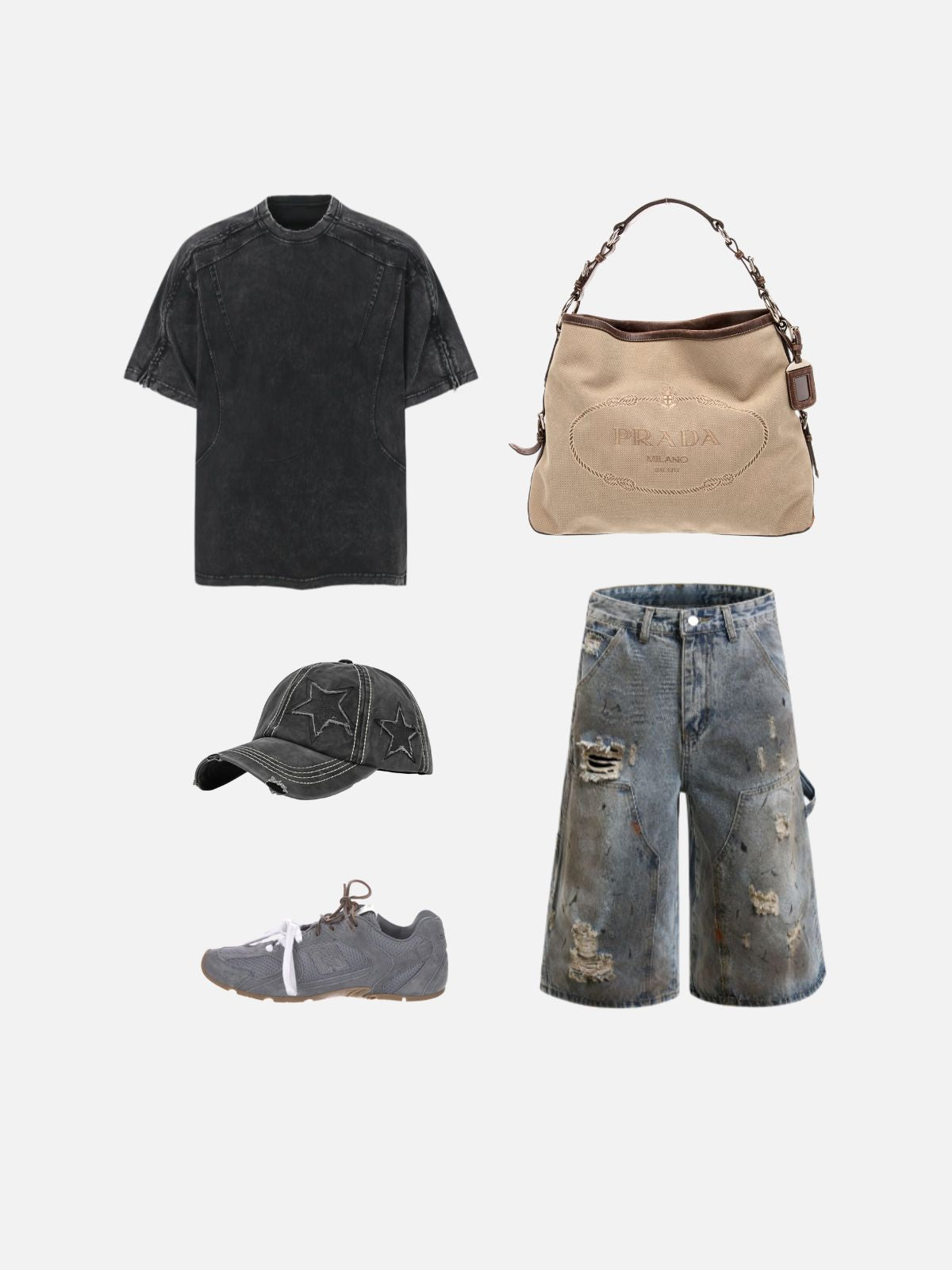 Star Embroidery Distressed Cap