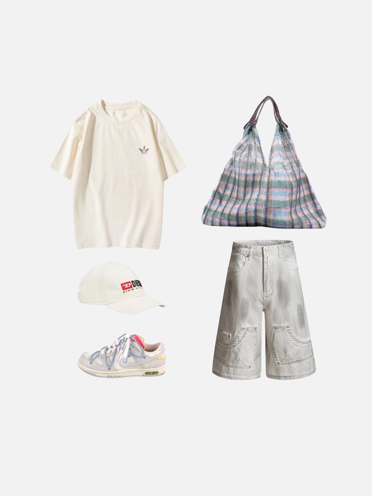 Haaura Washed Patch Longline Jorts